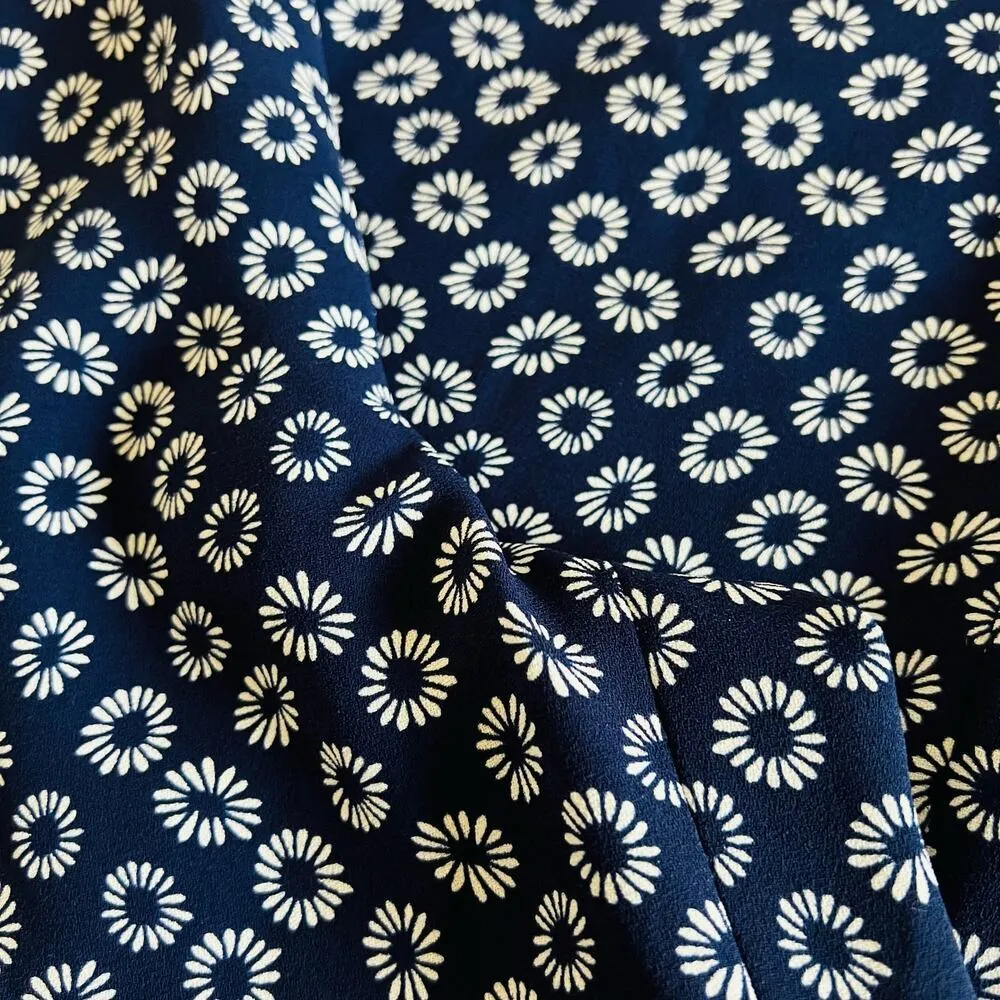 Talbots Blue Daisy Floral Print High Rise Wide Leg Summer Trouser Pants 6 - Image 3