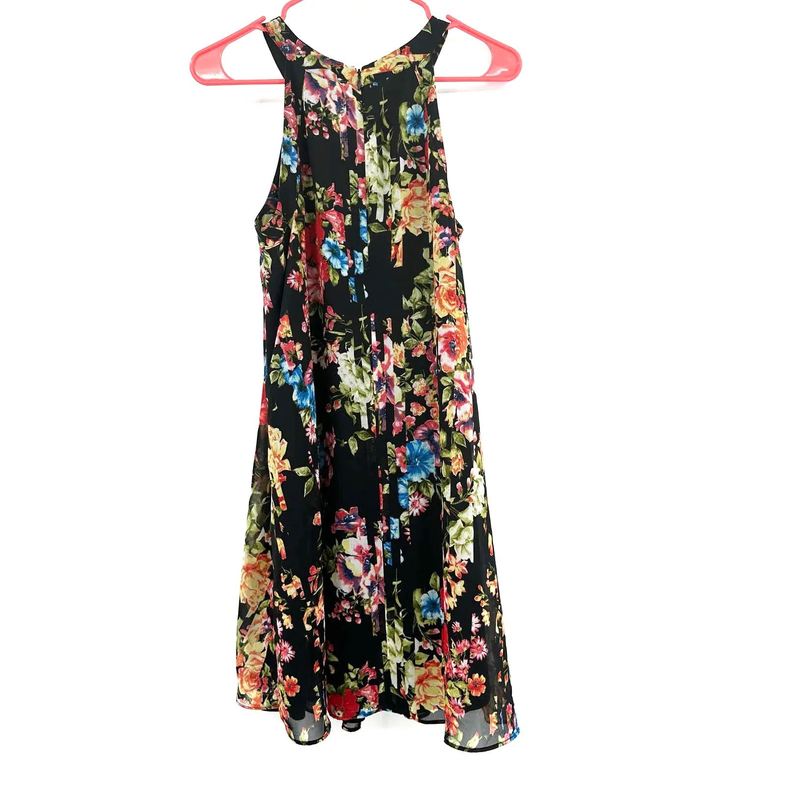 Betsey Johnson size‎ 2 sleeveless floral swing dress hidden rear zip lined - Image 2