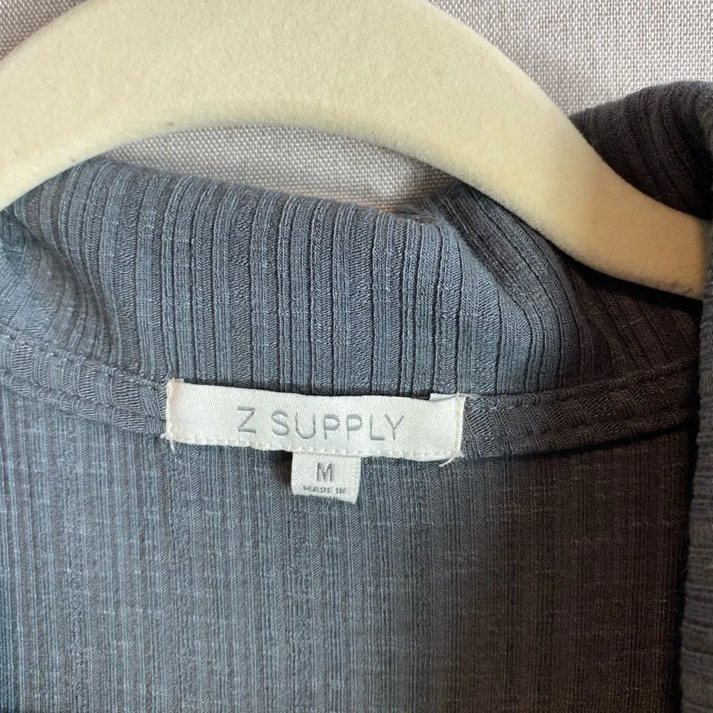 Z supply willow long sleeve Henley ribbed midi dress - Image 7