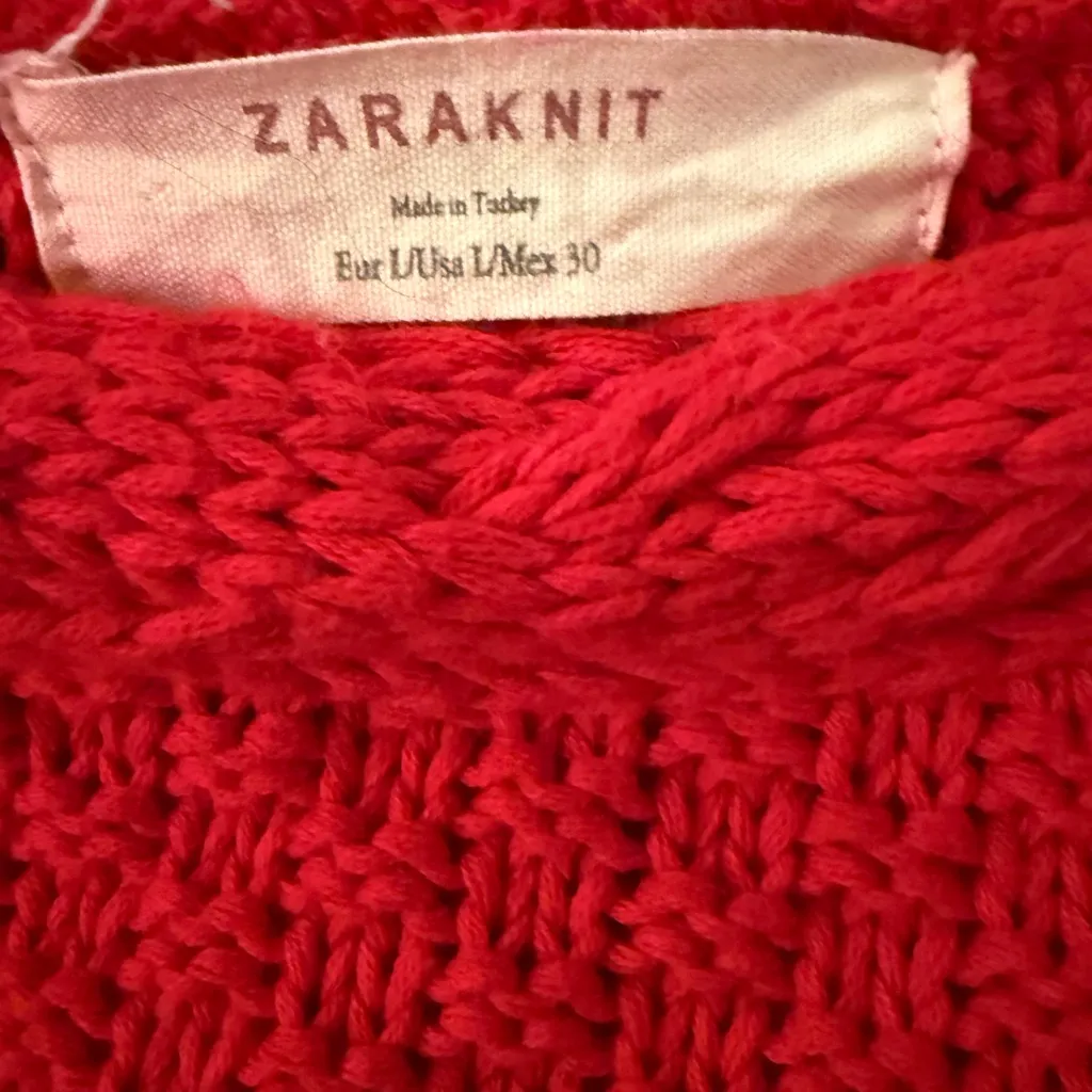 ZARA  Knit Red Women's Sweater - Image 3