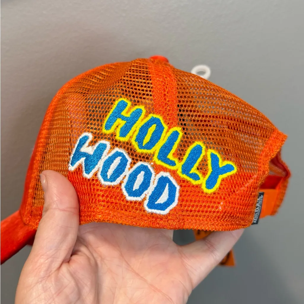 Von Dutch‎ NEW VIBRANT ORANGE HOLLYWOOD VELVET TRUCKER HAT One Size - Image 2