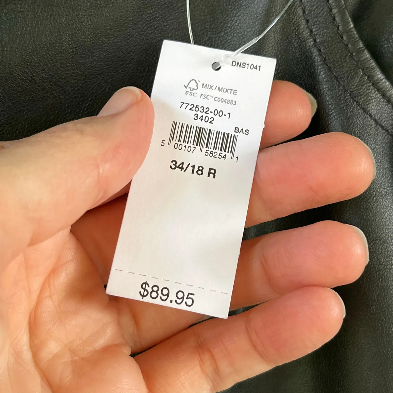 Gap Women's Cheeky Straight High Rise Pants Black Vegan Leather Size 18R. NEW - Image 7