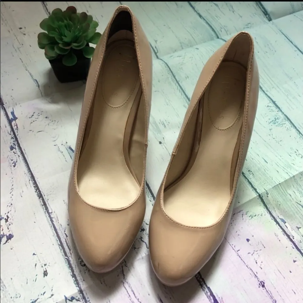 Classic DENNY Nude Patten pump Nickels Tan Size 7 - Image 2