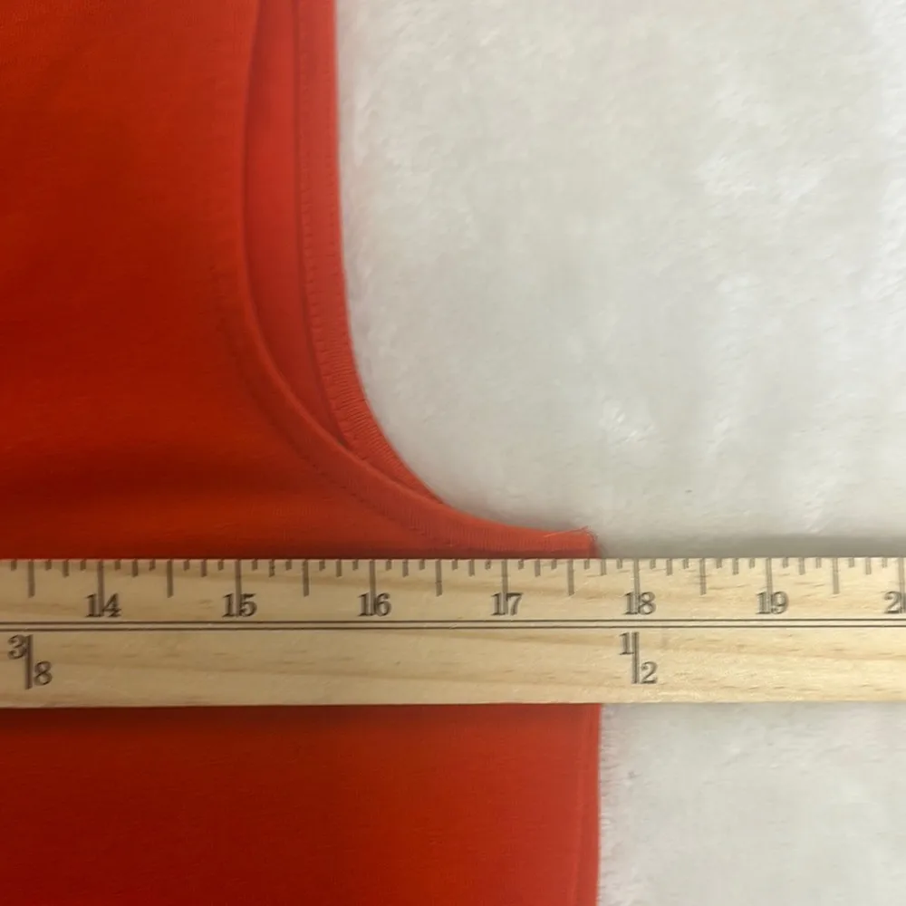 Coldwater Creek Orange Lace Fitted Sleeveless Tank Top - Image 4