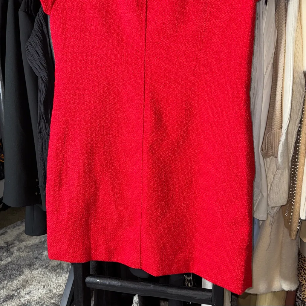 J.Crew Factory Tweed Dress with Jewel Buttons in Classic Cardinal New $128 Red Size 10 - Image 12