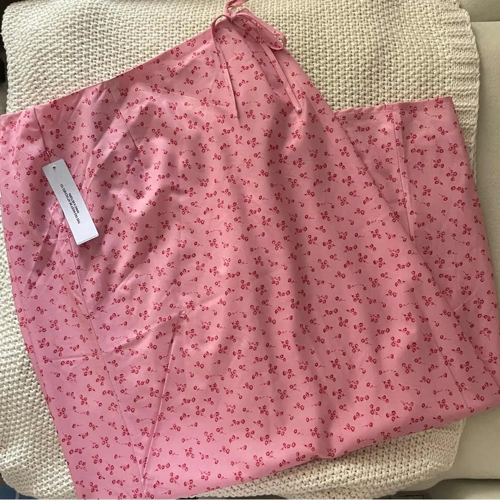 NWT Princess Polly GORGINA TIE MAXI SKIRT PINK MULTI - Image 5