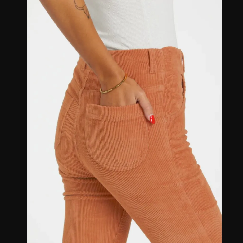 Hammies Rust Orange Corduroy Flare Pants 28" - Image 6