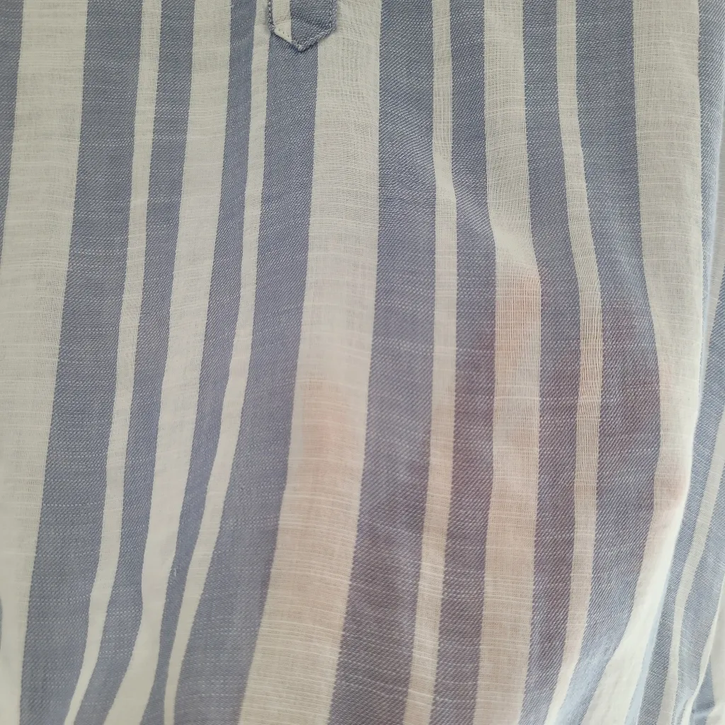 Splendid Blue and White Striped Sleeveless Popover Top - Image 3