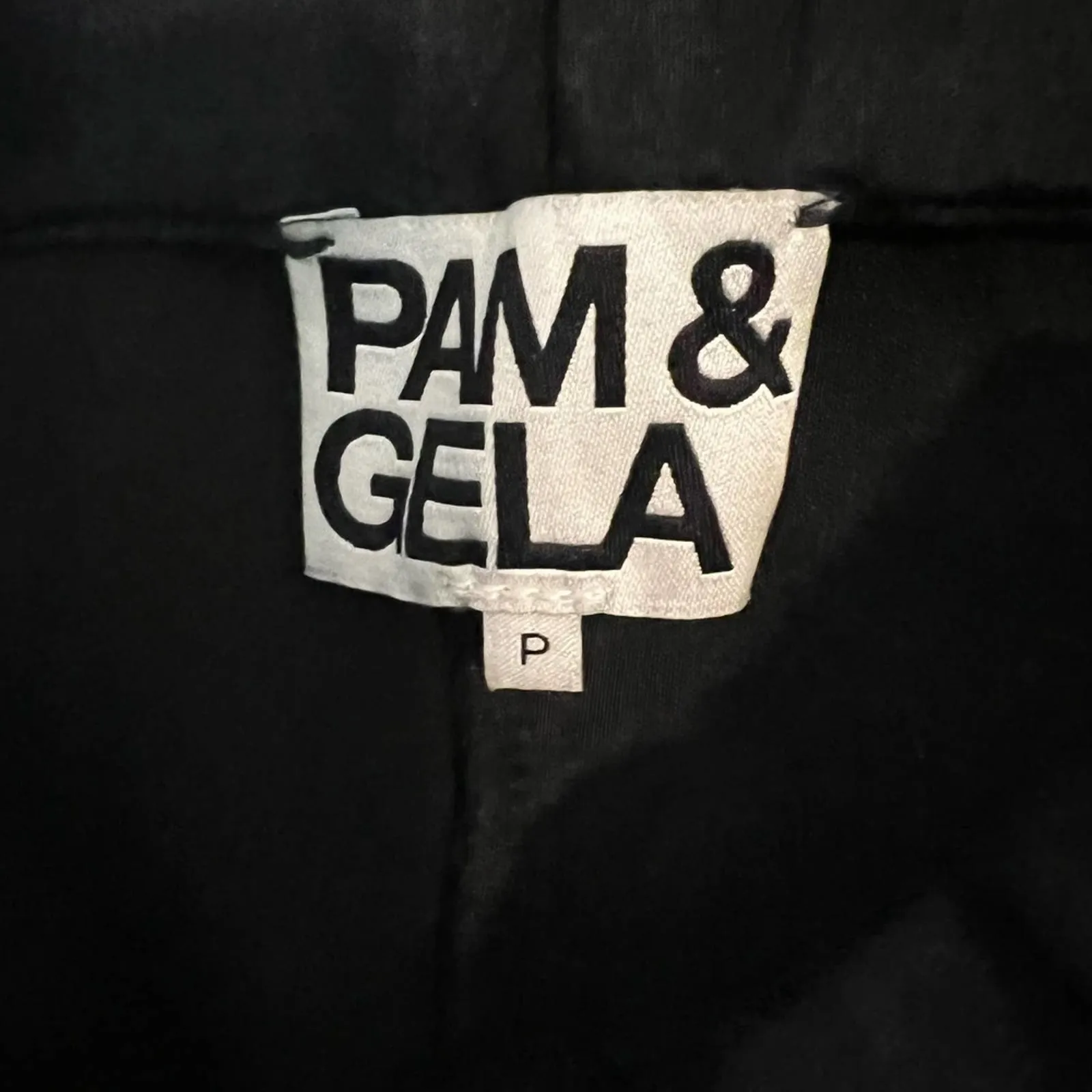 Pam & Gela Faux Leather Pants Womens XS Black Cotton Zip Ankle Moto Biker Skater - Image 6