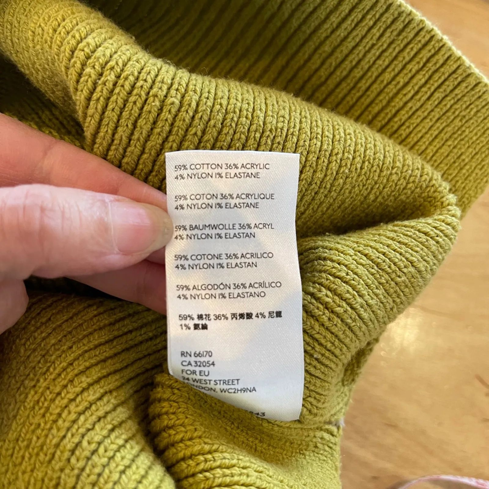 Free People Colorblock Oversized Knit Sweater Green Beige Cream XS - Image 6