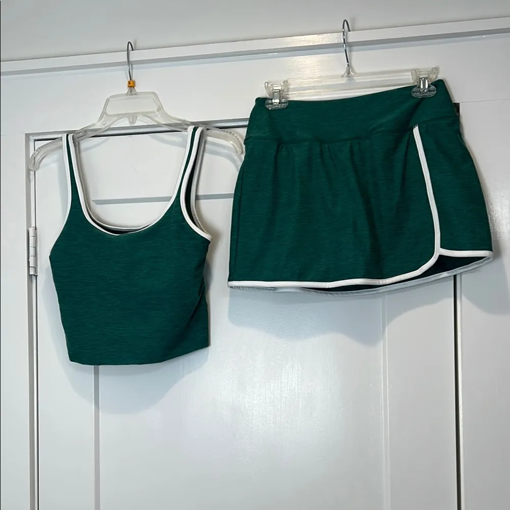 Athletic Works green with White Edging tank and skirt set size small (4-6). - Image 5