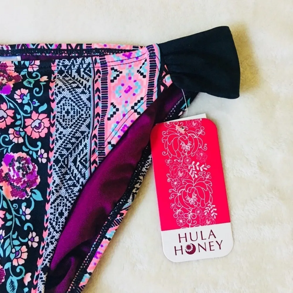 Hula Honey Bikini Bottom Purple Print Small - Image 2