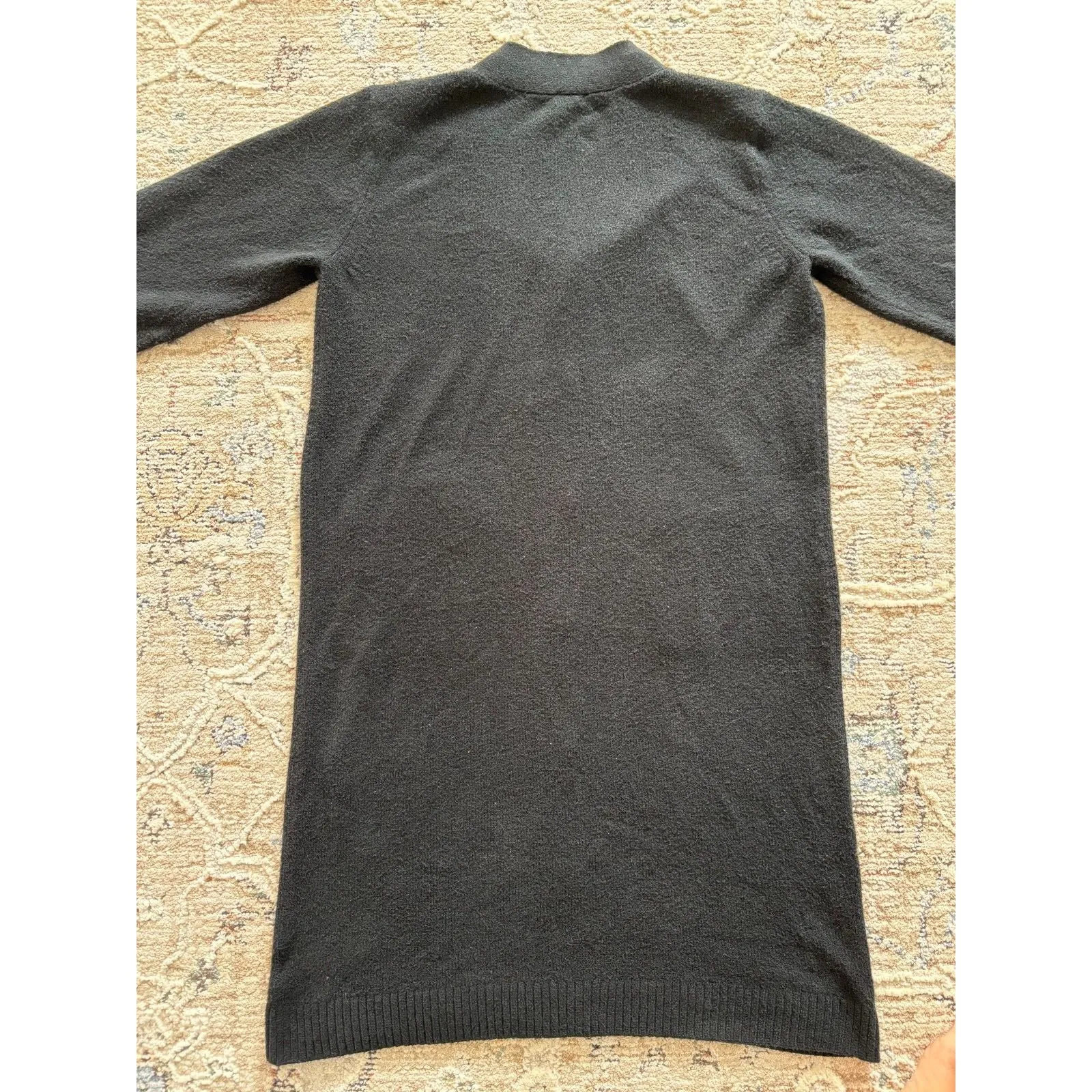 Cabi Sweater Womens Small Black Midi Longline Cardigan Travel Preppy Academia - Image 3