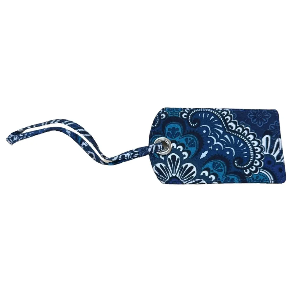 Vera Bradley Blue Paisley Floral Luggage Tag NEW without Tag - Image 2