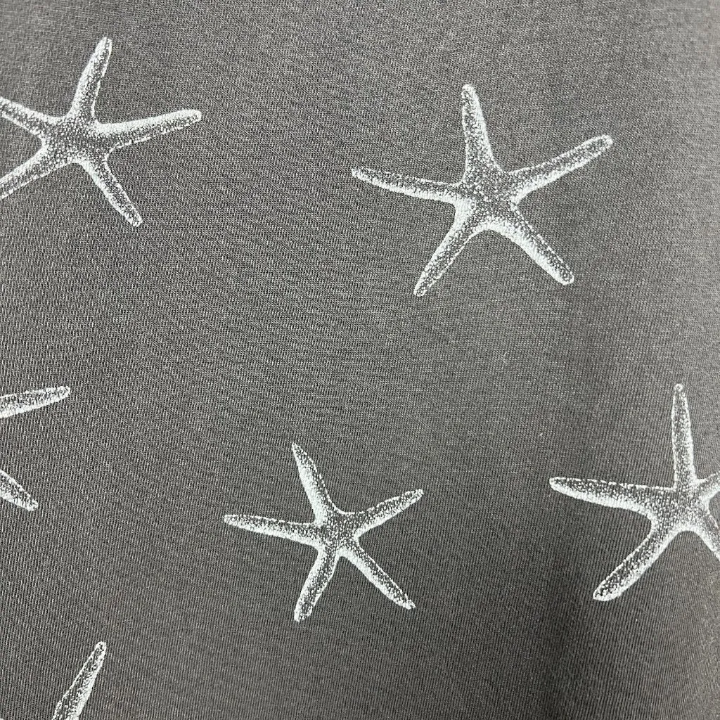 FRESH PRODUCE Dress Womens Large Black Starfish Cotton‎ Short Sleeve Knee Length - Image 7