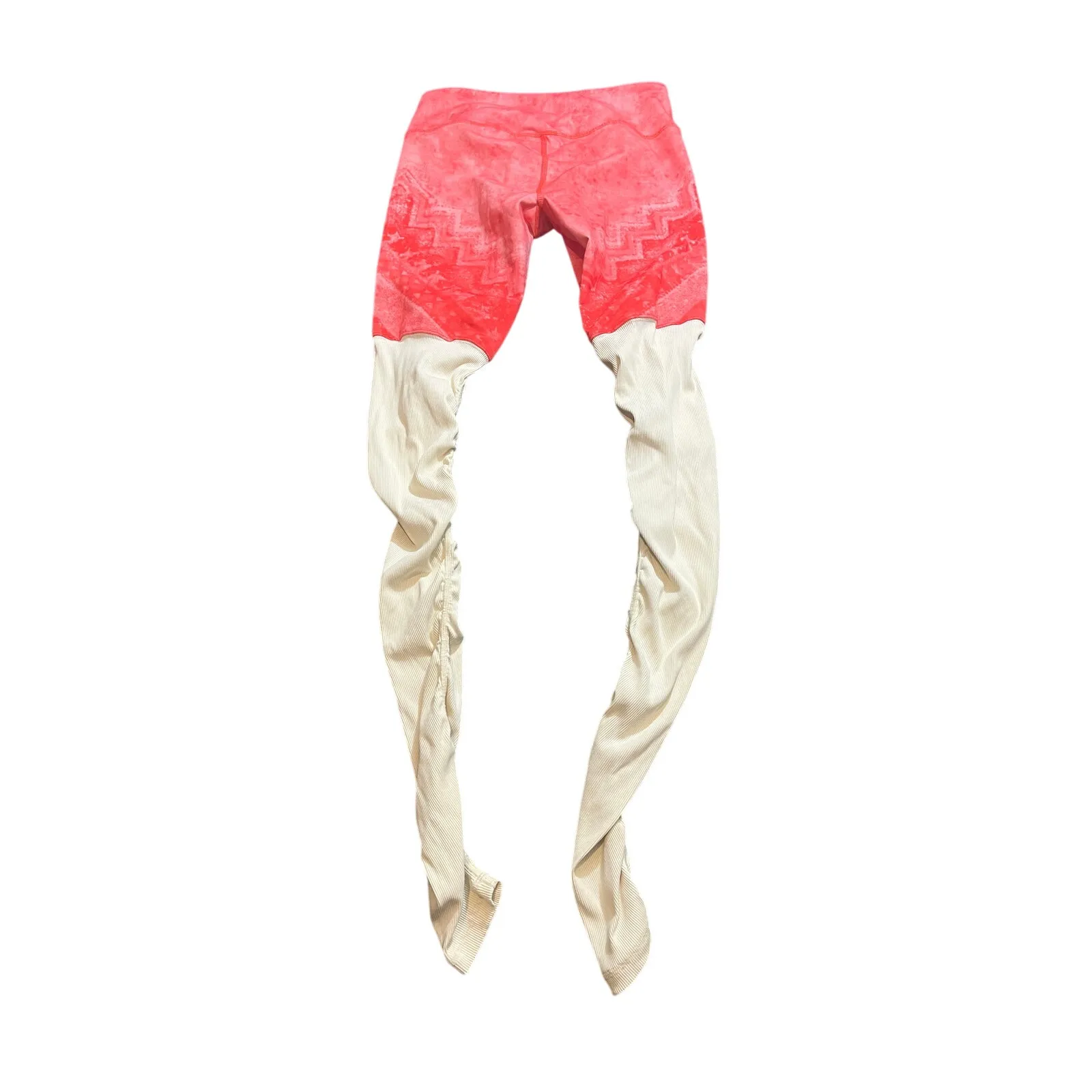 ALO Yoga red strawberry/cream Goddess legging Women’s Size‎ Small Tie Dye Look - Image 5