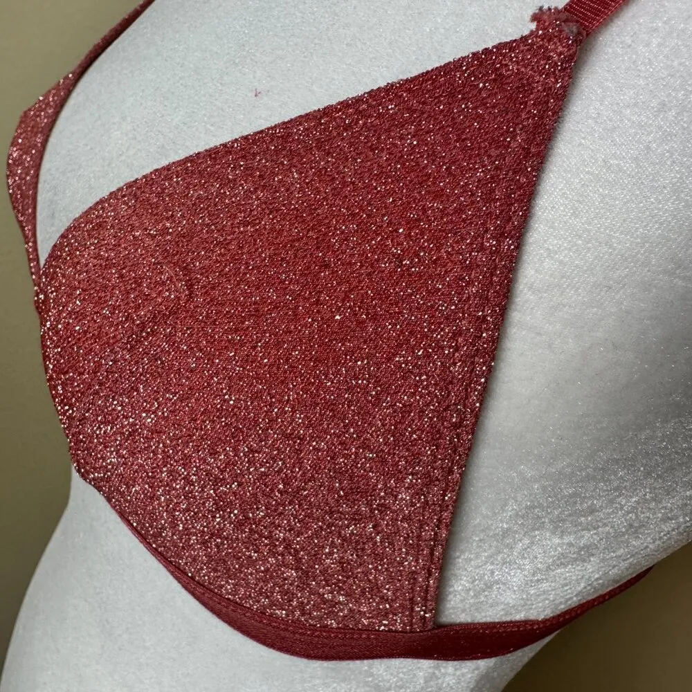 Out From Under for URBAN OUTFITTERS Sparkly Metallic Bra Top Size Small - Image 5
