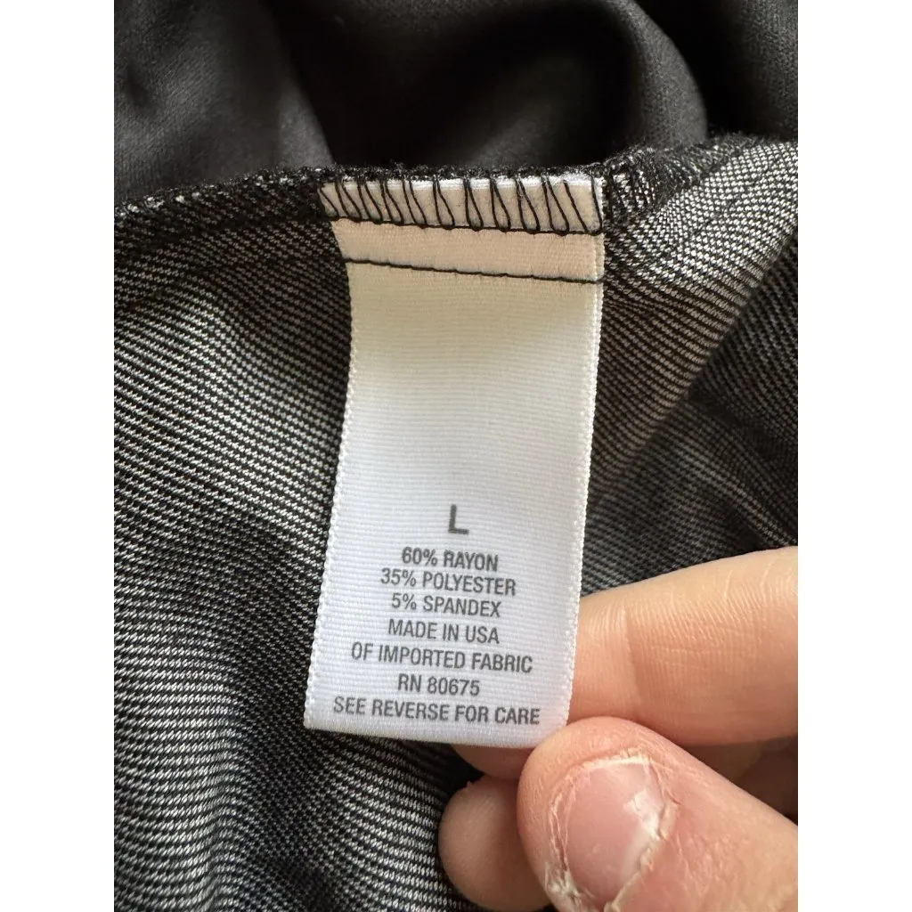 Dressbarn Open Front Cardigan Women Size Large Stretch Office Career Lightweight - Image 10