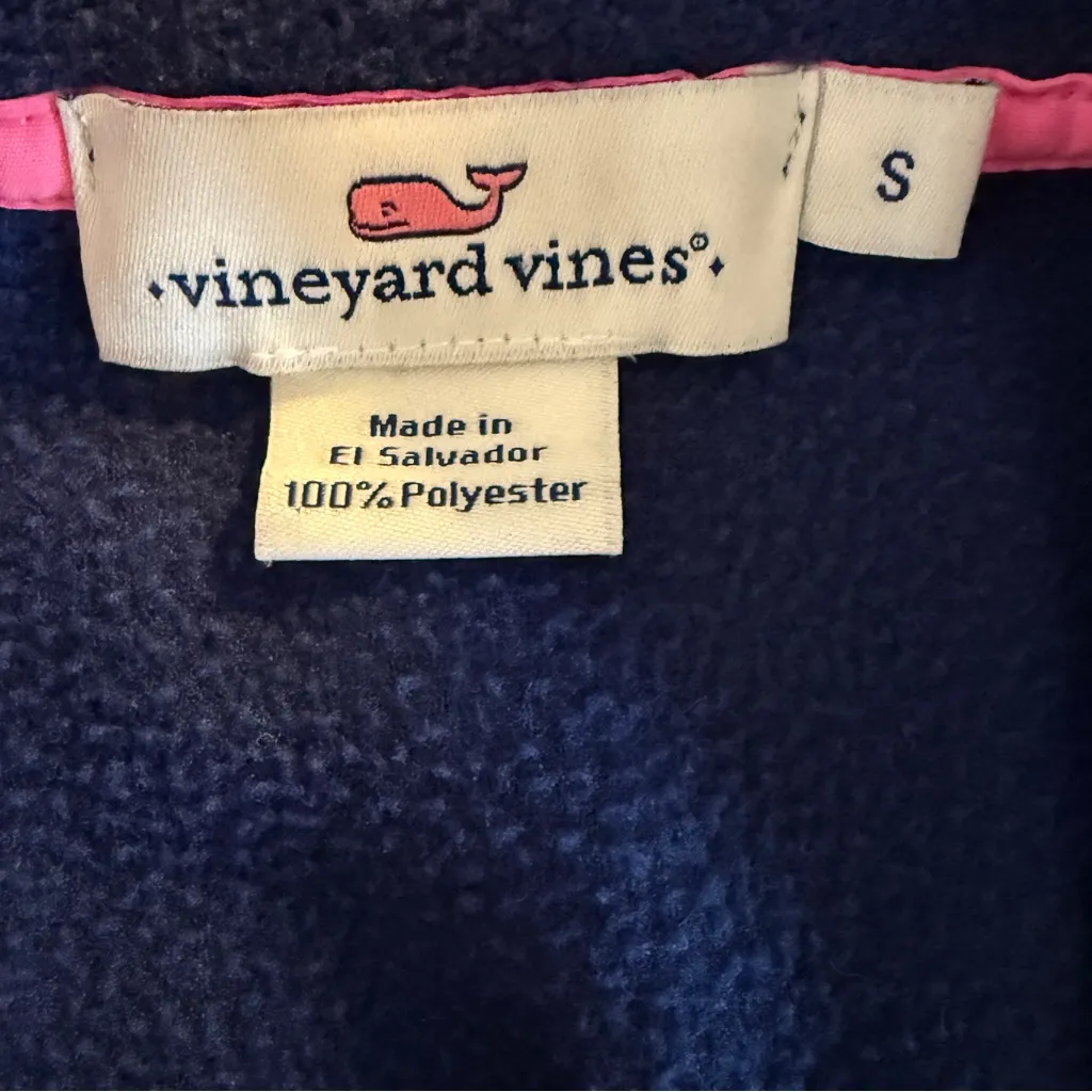Vineyard Vines Blue Fleece Shirt Snap Button Pullover Women’s Size S - Image 6