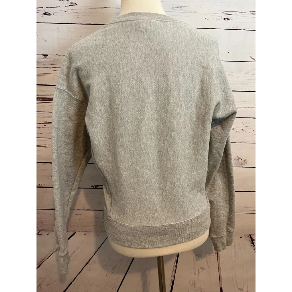 Champion Reverse Weave GF750 Pullover Sweatshirt‎ Small Gray Athletic Ribbed - Image 5
