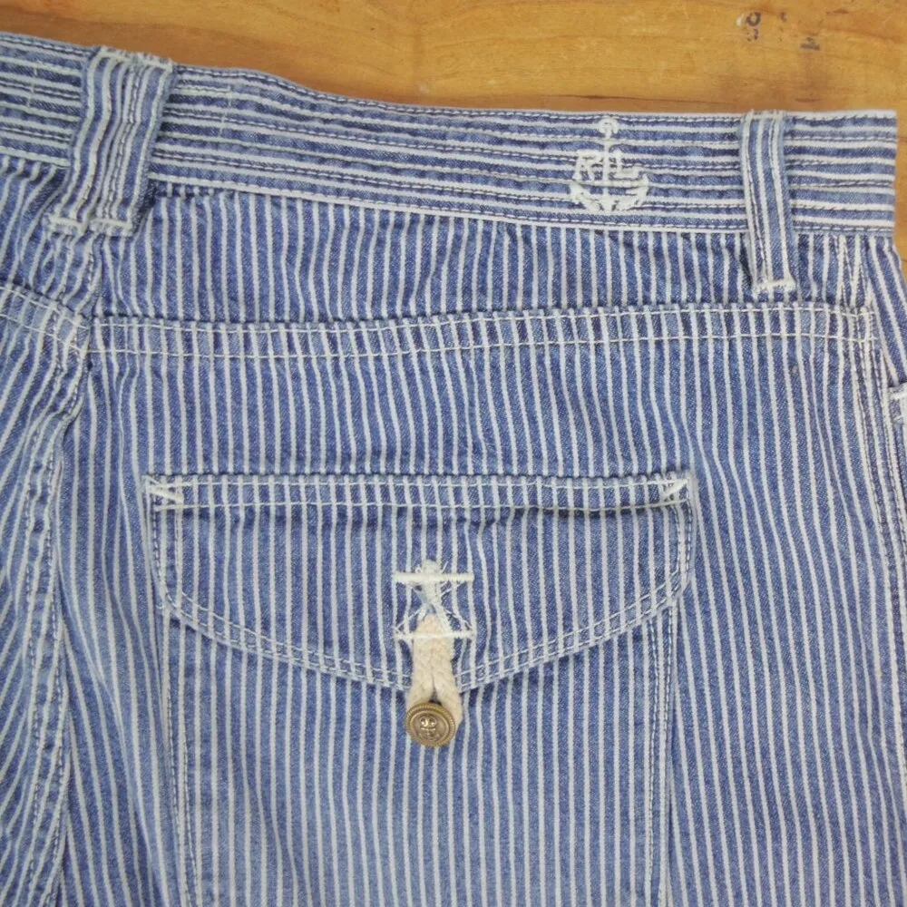 Ralph Lauren, Lauren Jeans Co Conductor Stripe Nautical Themed Shorts Size 10 - Image 6