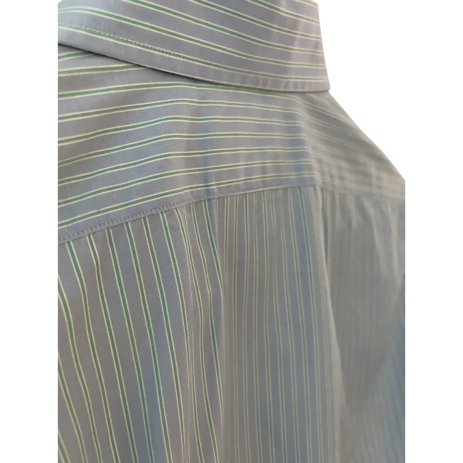 Lilly Pulitzer‎ Vintage White Tag Blue/Green Button-Up Fitted Dress Shirt Size 4 - Image 7