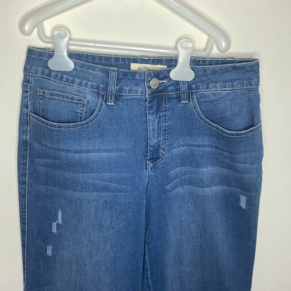 Royalty for Me Jeans raw hem side slit cropped wide leg jeans size 8 - Image 37