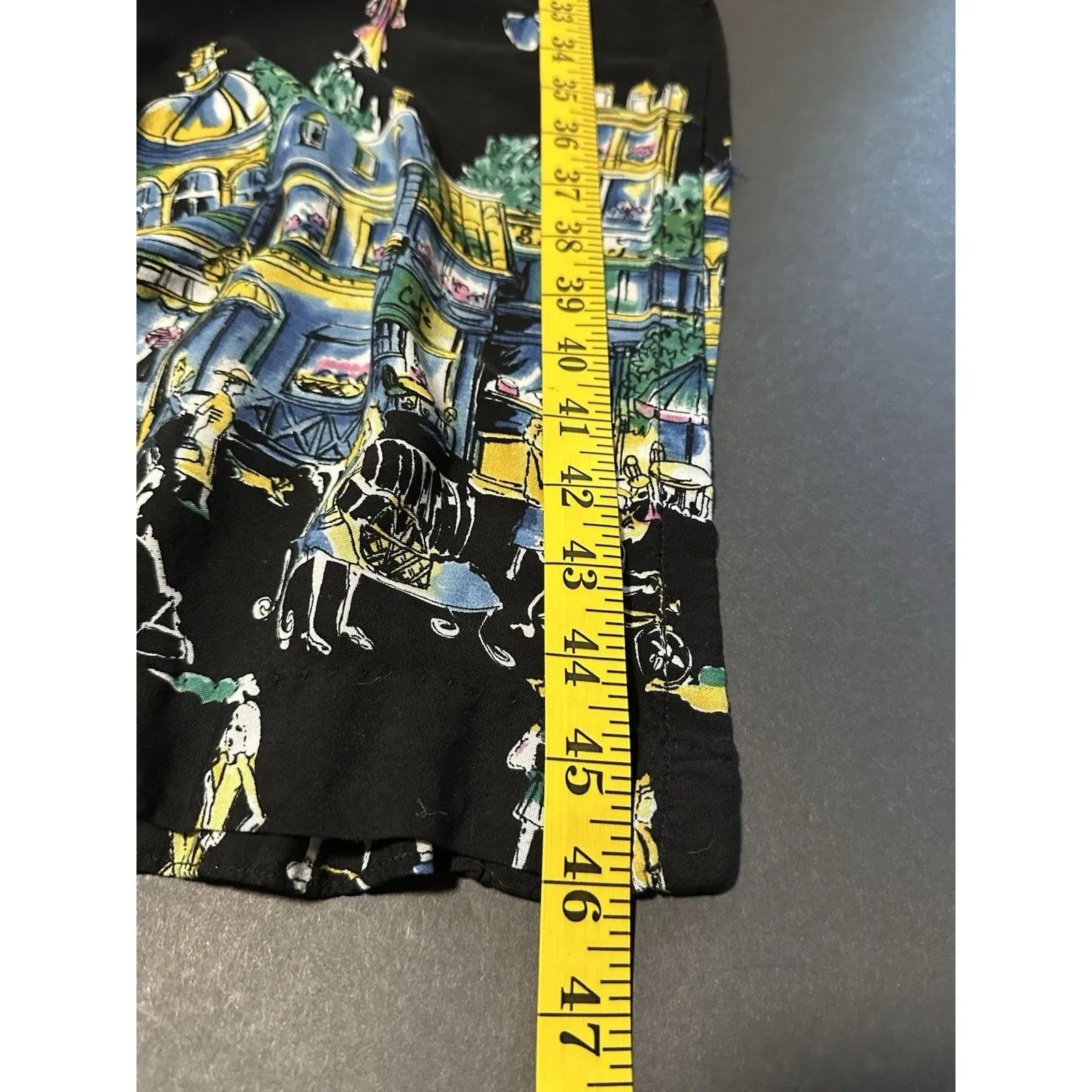 Vintage California Krush Sleeveless Floral Button Front Collared Dress 2X Black - Image 9