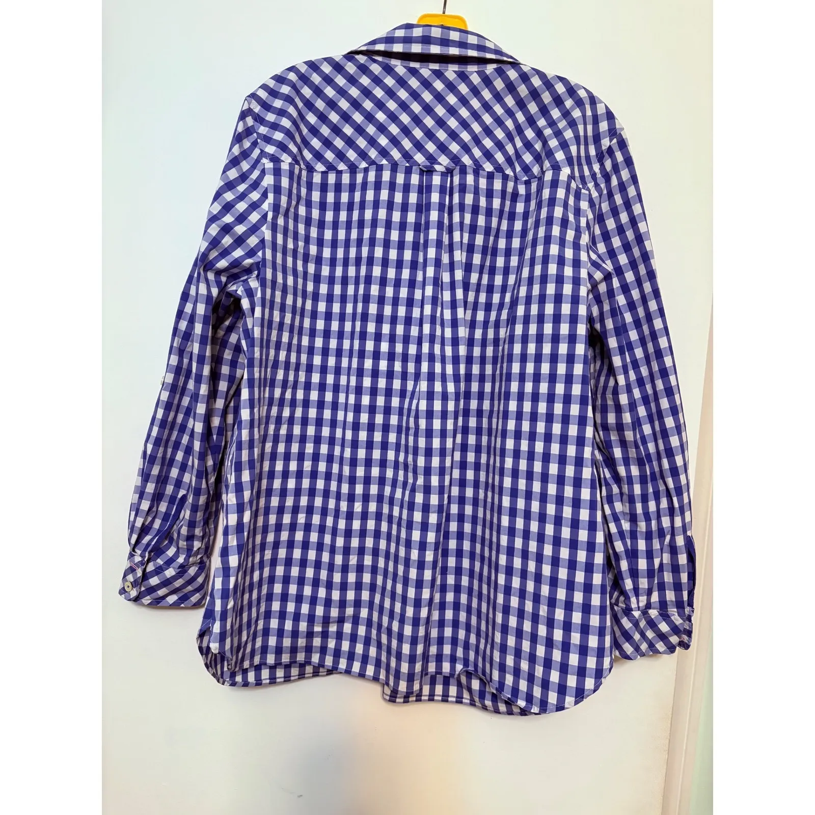 Talbots Blue White Gingham Classic Cotton Button Up Shirt Size 2X - Image 3