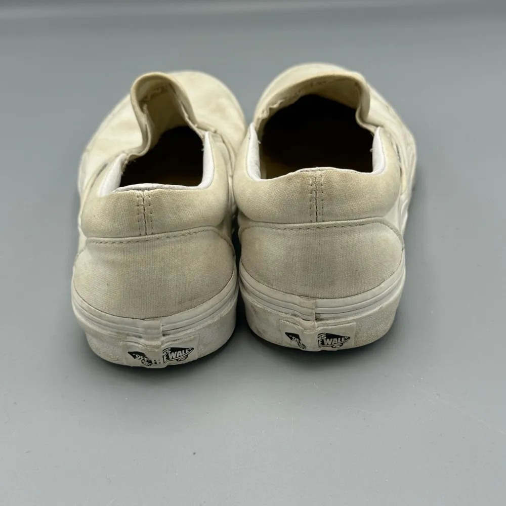 Vans White Distressed Grunge Slip-on Shoes US Unisex Canvas Sneakers 508731 - Image 4