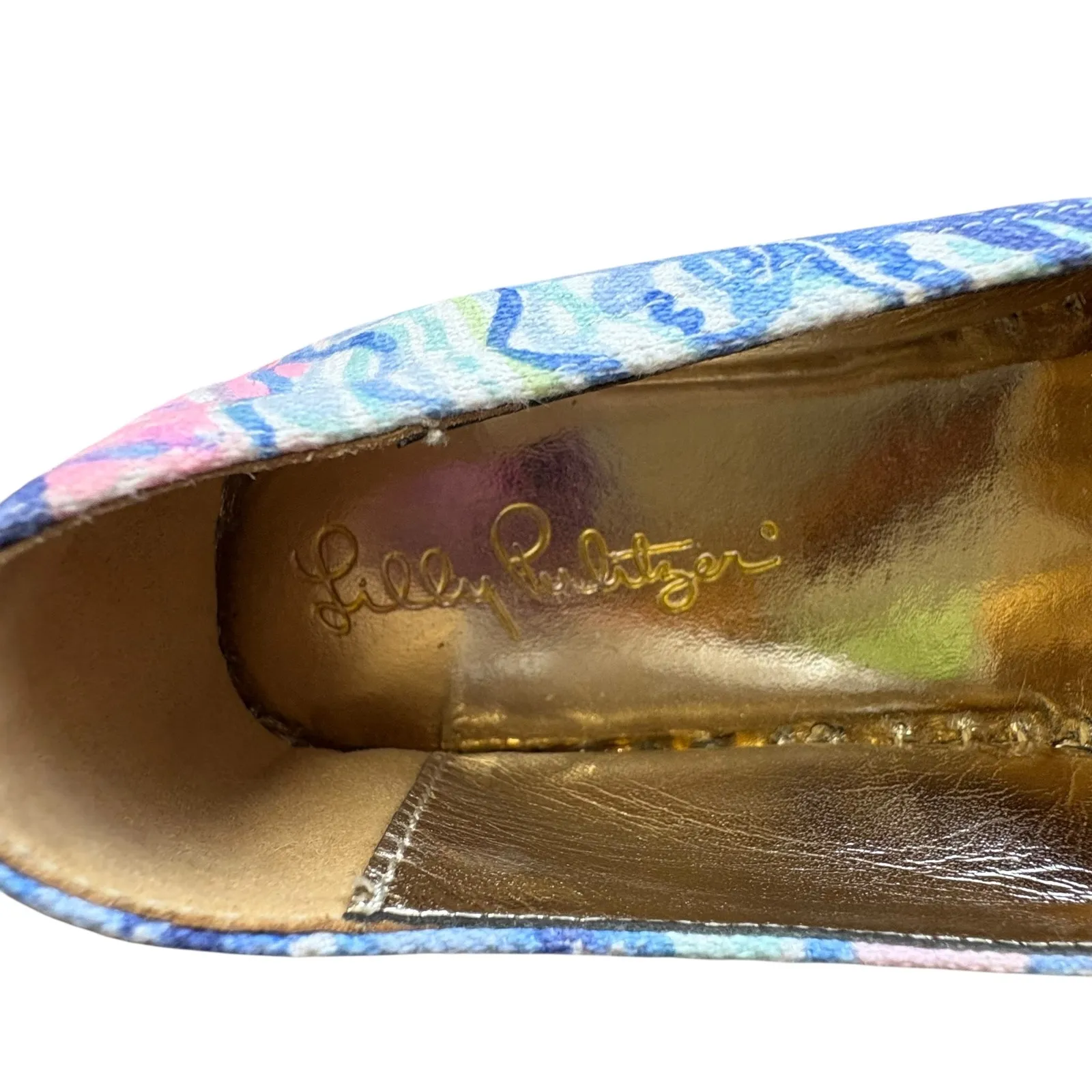 Lilly‎ Pulitzer Women's Saltwater Blue Marlo Espadrille Platform Slip On Shoes 6 - Image 4