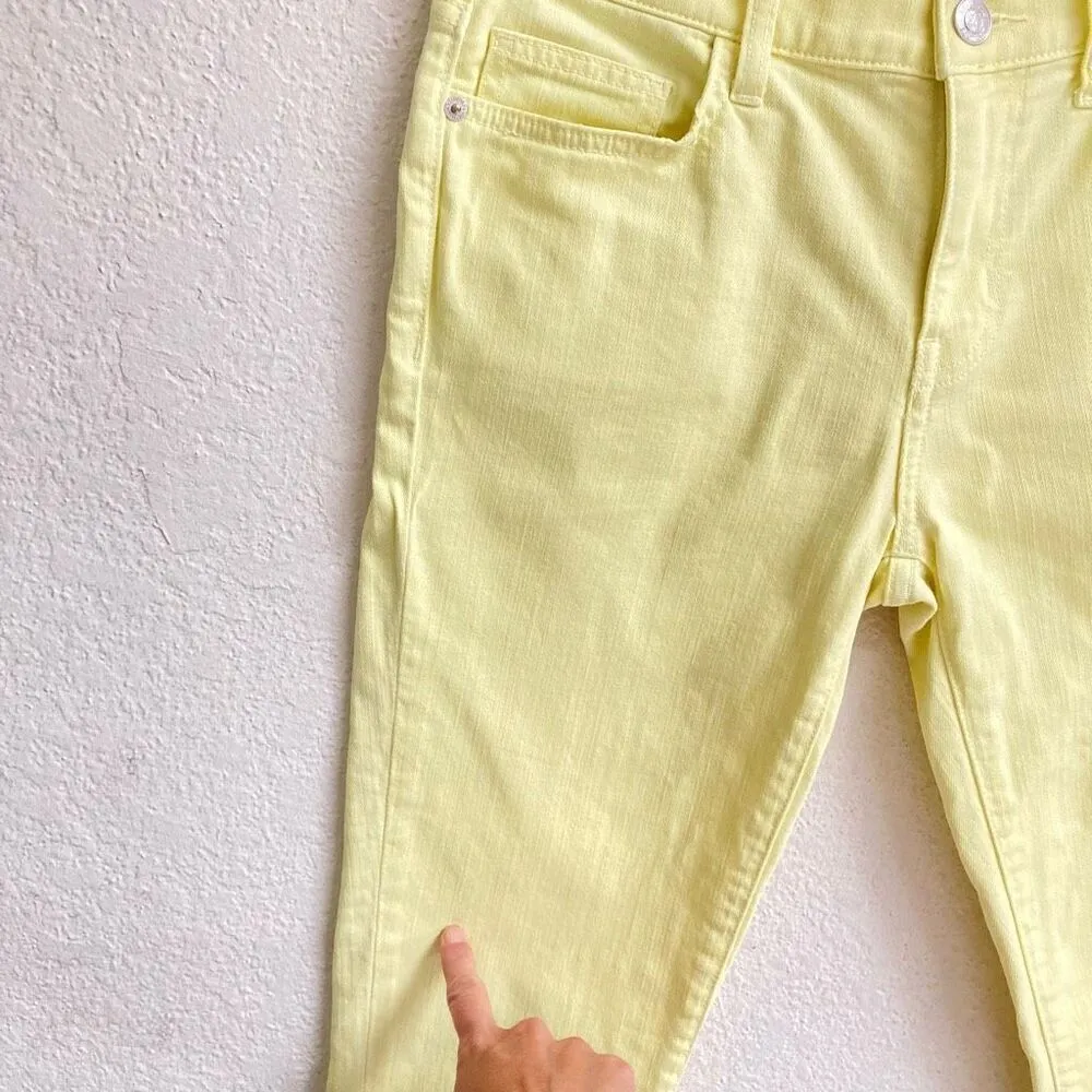 Current/Elliott Stiletto Skinny Jeans women’s 27  light yellow cropped denim - Image 8