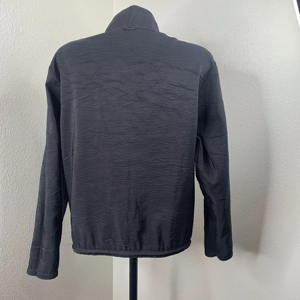 Mycra Pac Brown Black Crinkle Front Full Zip Reversible Jacket Sz 0 - Image 9