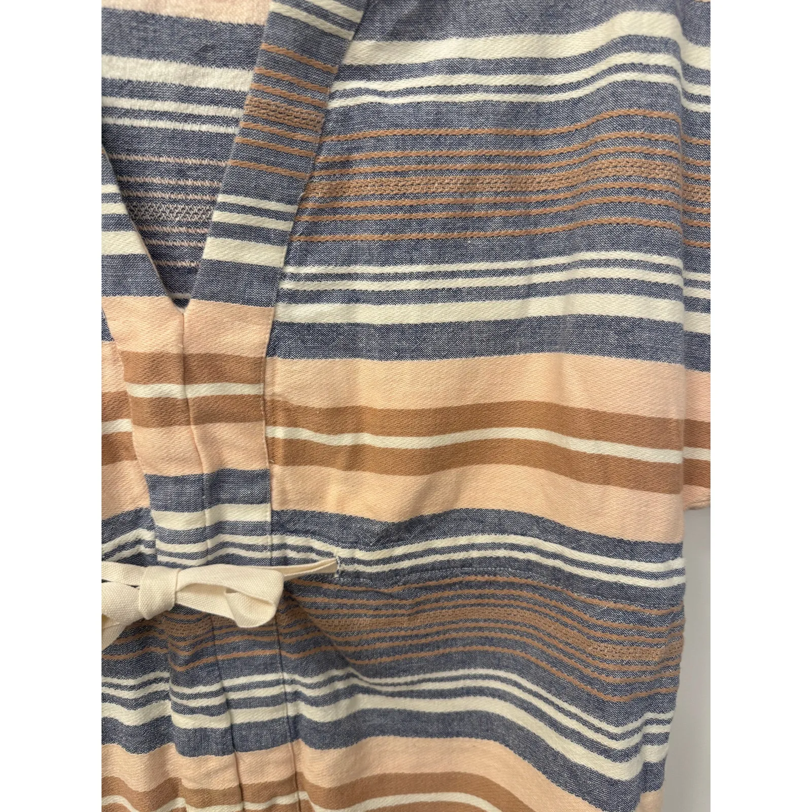 Solid & Striped Medium Chambray Striped Tunic Kimono Beach Swimsuit Cover Up - Image 5