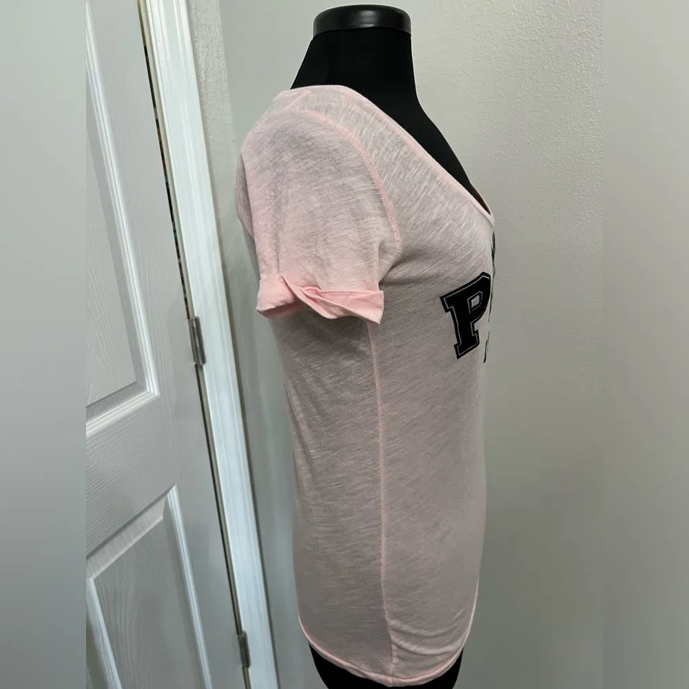 Vintage Y2K 2000s pink love Victoria secret light pink slim fit shirt size small - Image 6