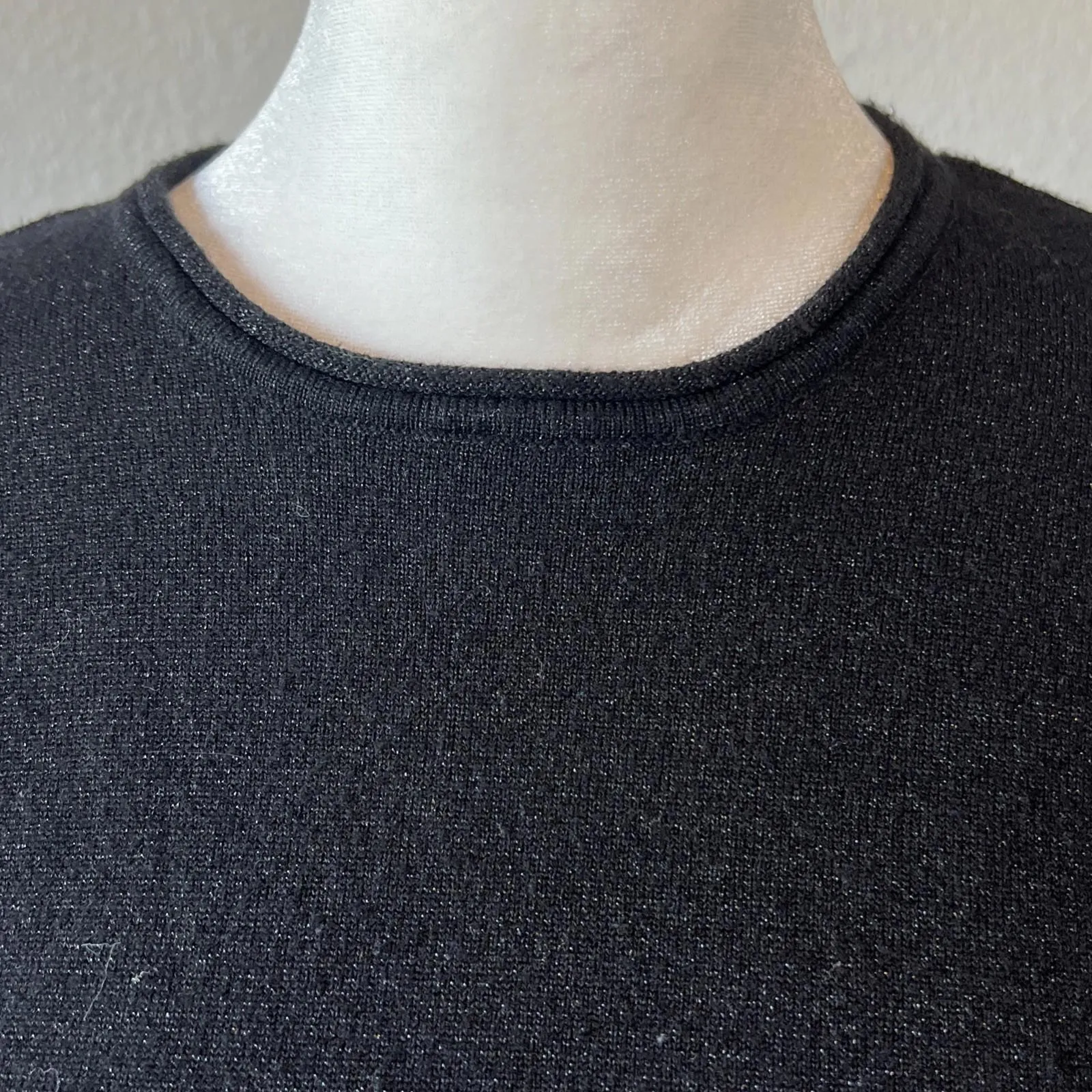 Sparrow Crewneck Metallic Sweater Black Size Large - Image 2