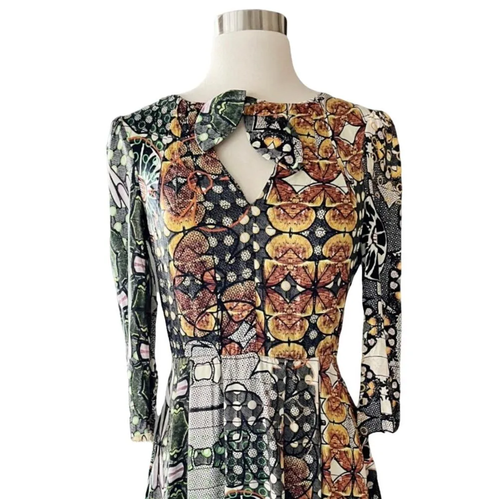 & OTHER STORIES African Mood Dress Multicolor A-Line 3/4 Sleeves EU 36 US 6 EUC - Image 6