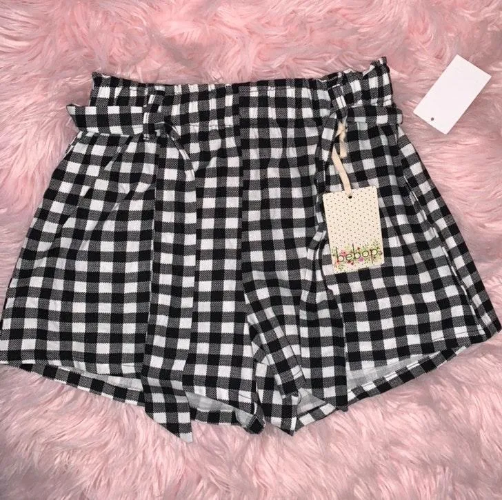 Gingham Shorts Black - Image 3