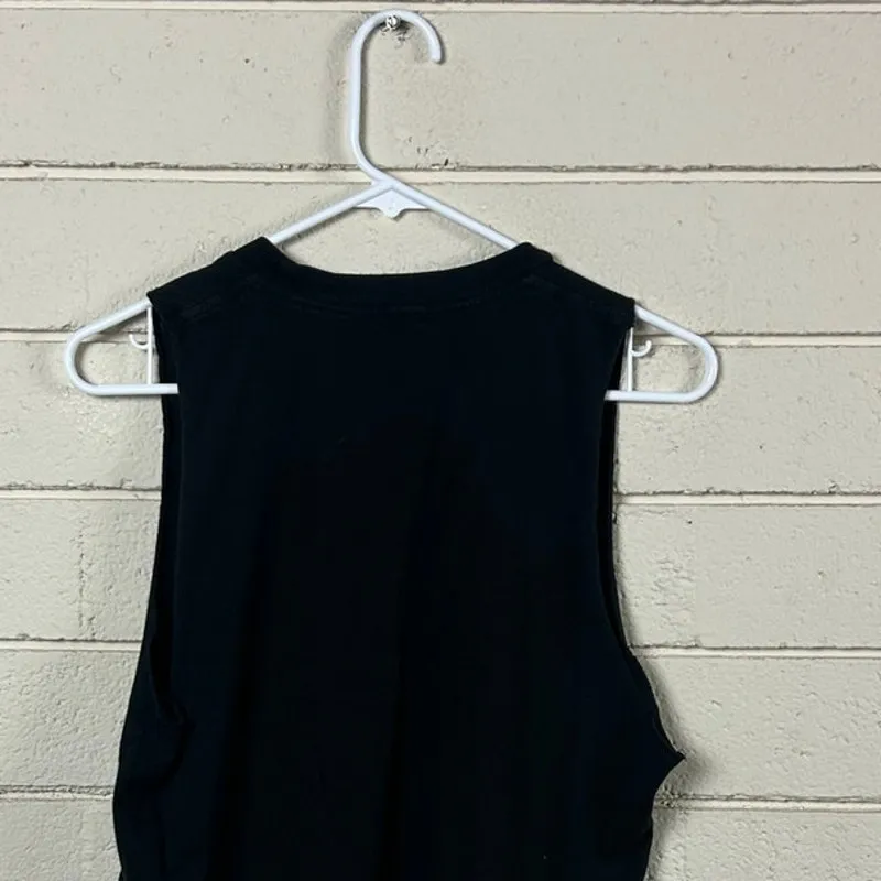 Brandy Melville John Galt Black Skull Muscle Cropped Tee one size - Image 7