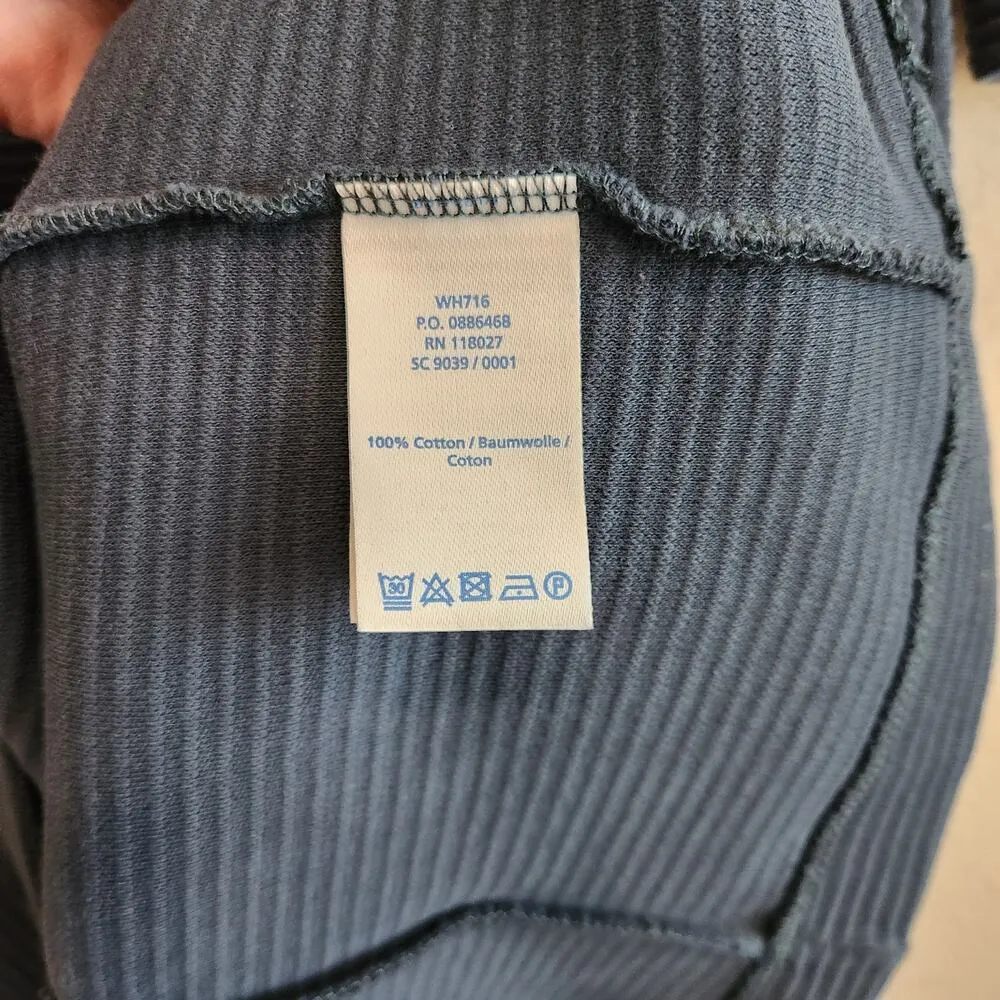 Boden Ribbed Jersey 3/4 Sleeve With Pockets Ribbed Sheath Dress Blue Size 4 R - Image 6