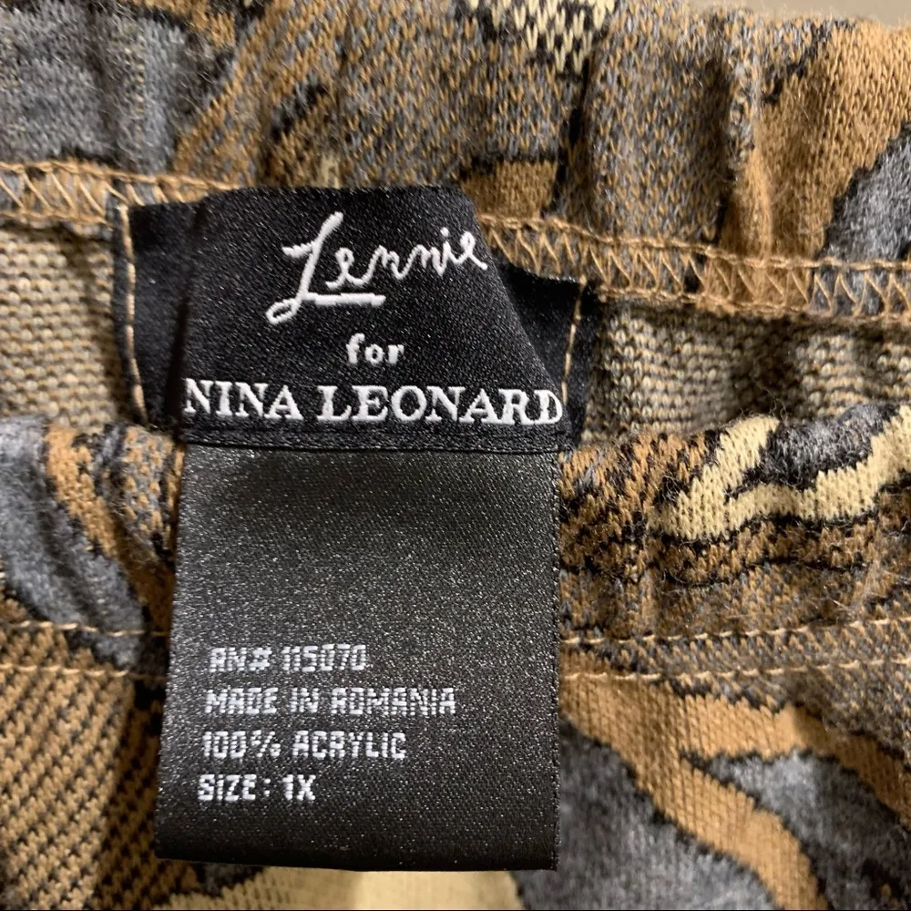 Lennie by Nina Leonard Paisley Fringe Acrylic Skirt 1X - Image 6