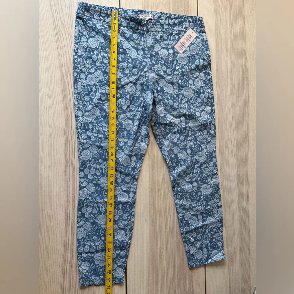 Nanette Lepore Women Floral Jeggings Blue Floral Leggings size XL - Image 6