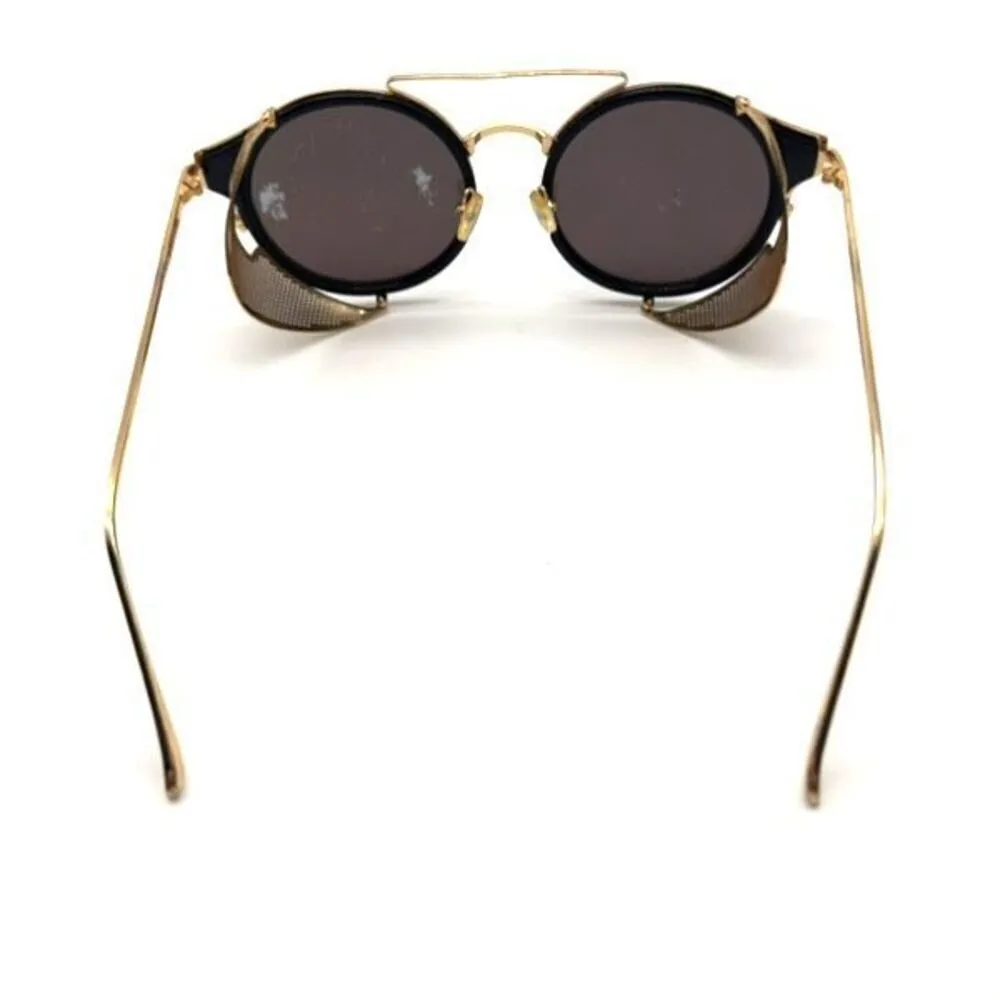 Steampunk sunglasses Sunnies black & Gold Halloween Costume Gold - Image 2