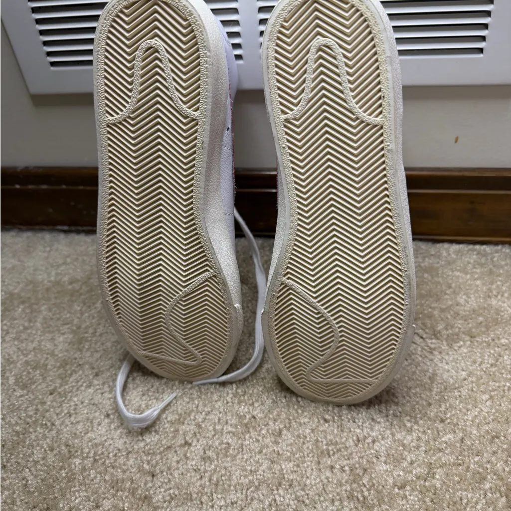 Nike White and Red High Top Blazers - Image 8