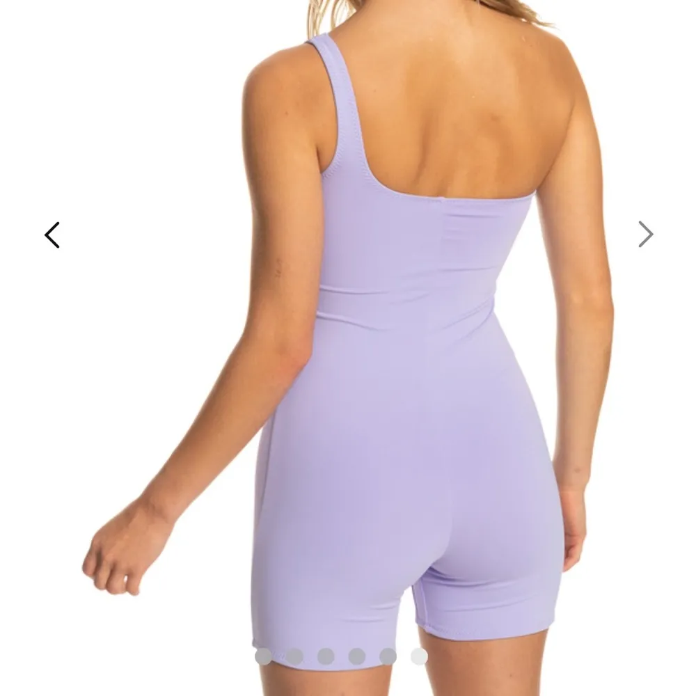Roxy  Kelia Lavender Purple Asymmetrical Workout Bodysuit Romper Small - Image 4