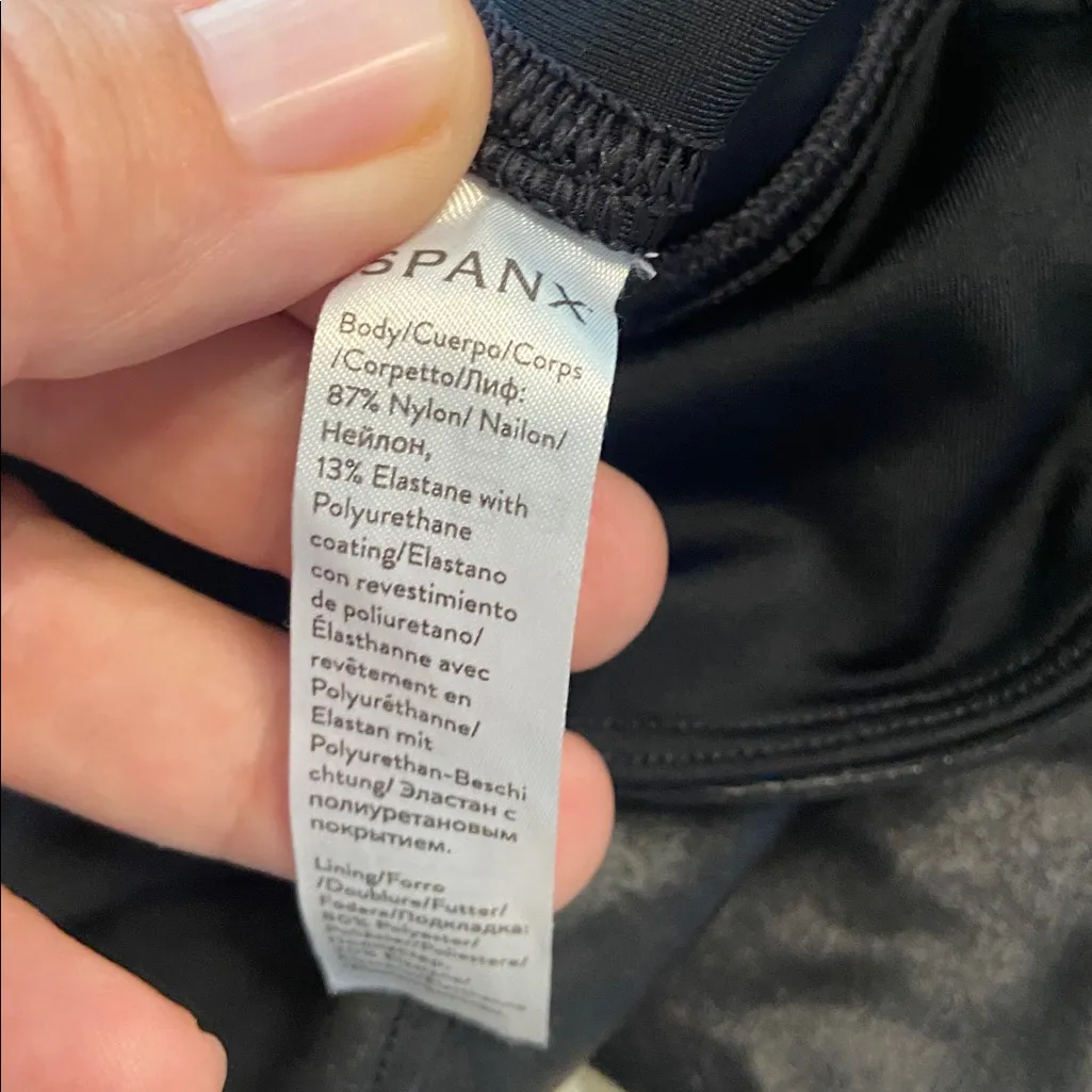 SPANX Black  High-Rise Leggings size XS BNWOT inseam 27” waist 20” elastic - Image 5