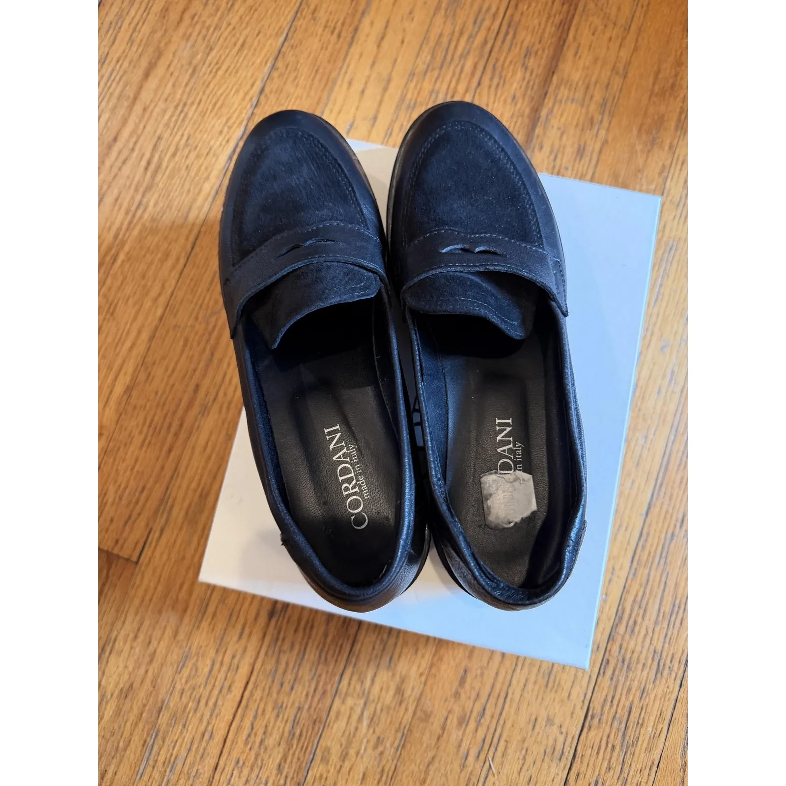 Cordani Shoes Womens Size 9 Black Audrey2 Made In Italy Lug Sole Loafers - Image 9