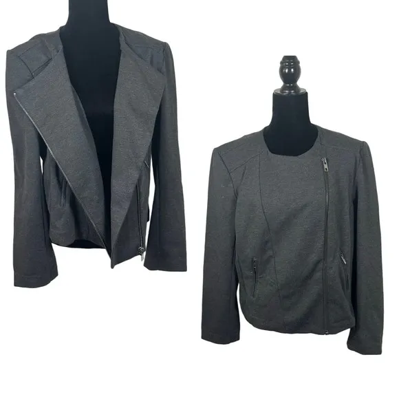 Catherine Malandrino Runway Style Asymmetrical Grey Jacket Size XXL NEW - Image 2