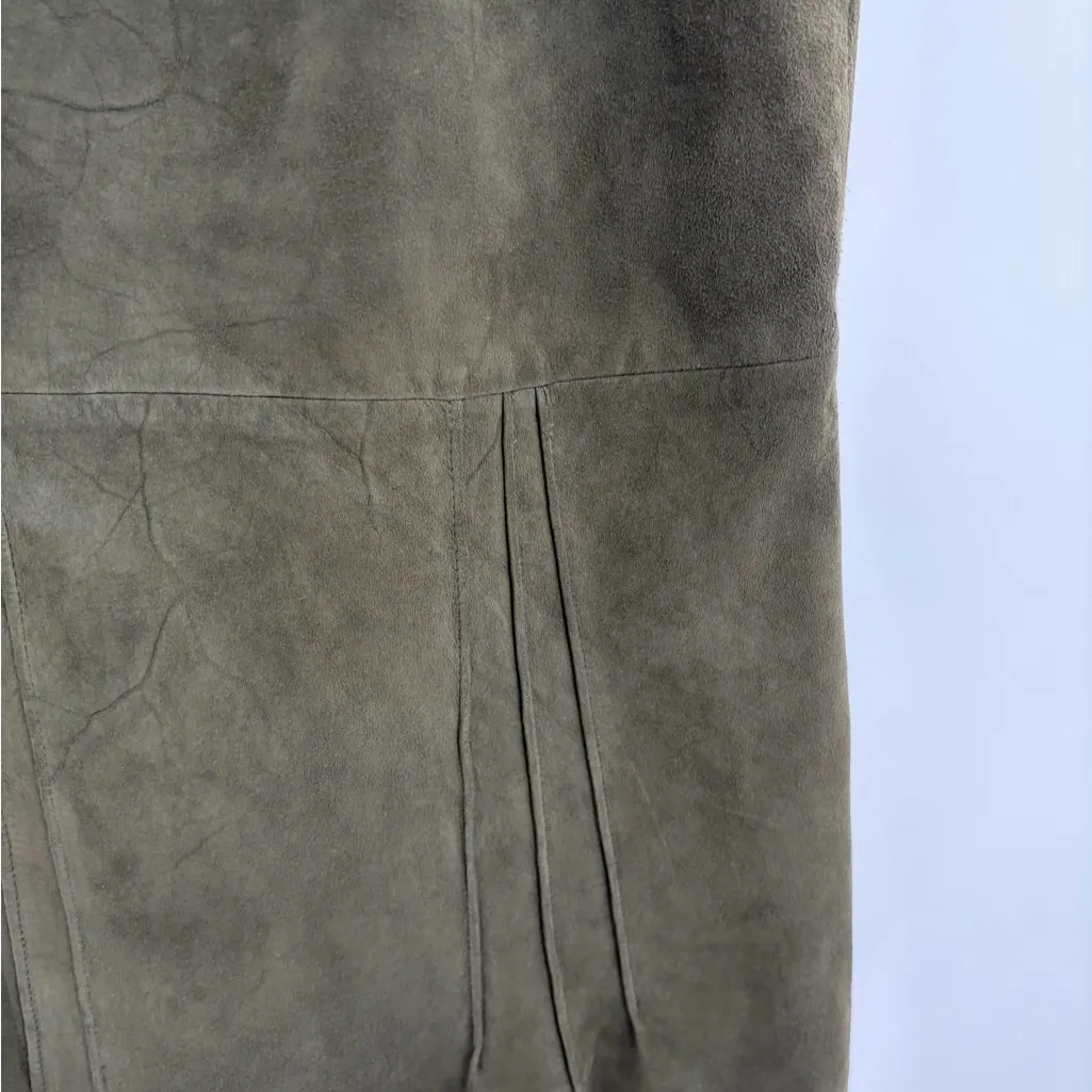 Banana Republic y2k 2000s bohemian boho Genuine Leather maxi skirt size 29 - Image 11