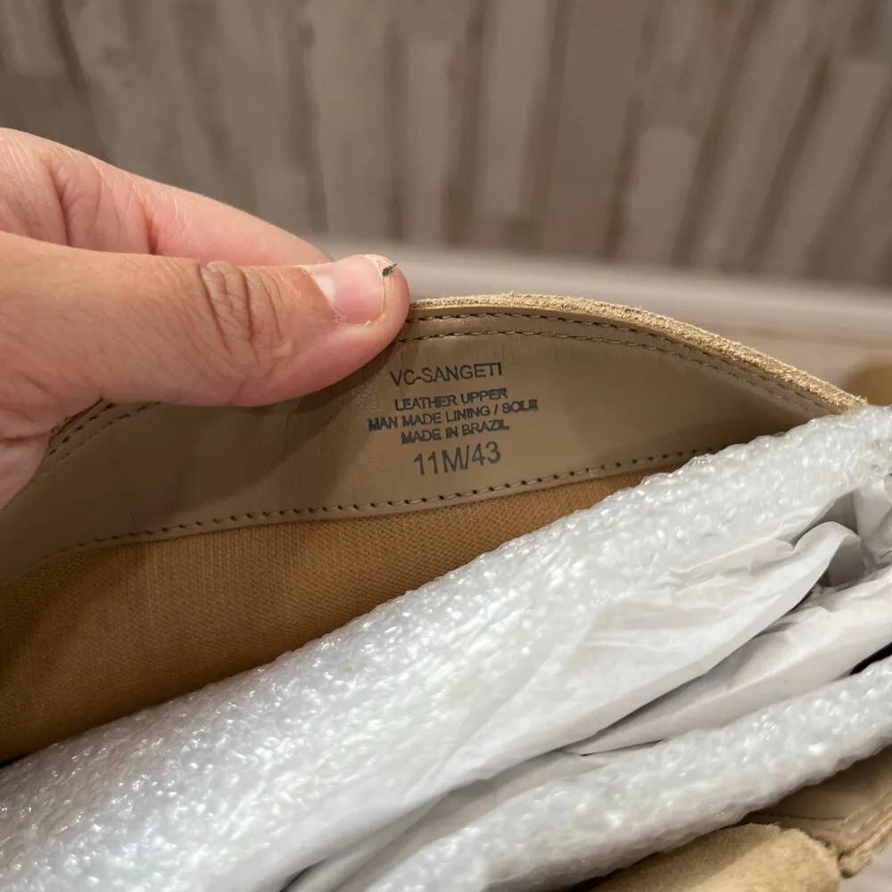 New Vince Camuto Sangeti Tall Boot TORTILLA SUEDE Tan Size 11 Block Heel Western - Image 7